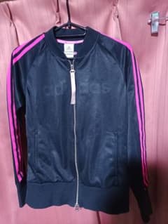 adidas アディダス トラックジャケット ブラック ピンク