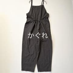 極美品】かぐれ kagure コットンルーズサロペット 23AW チャコール 