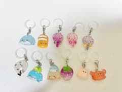 めじるしアクセサリー ガチャ うみのいきもの シマエナガ つぶらな瞳の仲間達のサムネイル