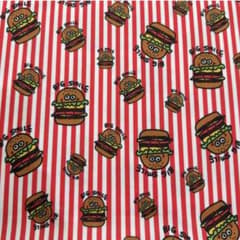 ニット生地 ハンバーガー柄 ストライプ - 4