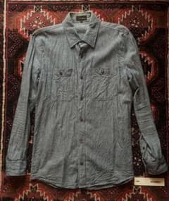 わ*に様 ATTACHMENT AGING DENIM SHIRT シワ加工のサムネイル