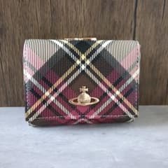 【可愛すぎ♡新品】可愛い ヴィヴィアン・ウエストウッド 三折り財布 チェック ヴィヴィアンウエストウッド 三つ折り ミニ財布 チェック かわいい