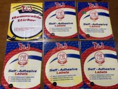 名前シール T&J Self-Adhesive Labels 6種セットのサムネイル