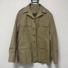 vintage カーキ ミリタリー ブッシュジャケット ベルト付き 1950年のサムネイル