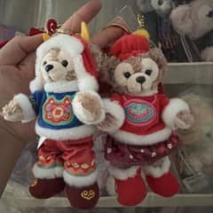 上海ディズニー ダッフィー シェリーメイ ぬいぐるみキーチェーン