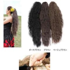 新品！未使用！未開封！フラダンス用ウィッグのサムネイル