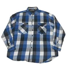 FIVE BROTHER/ヘビーネルシャツ/XL/90s/青黒/ブロックチェック - メルカリ