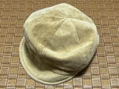 カシラ　スエードレザーキャスケット/キャメル　本革　頭周り約60cm　CA4LA