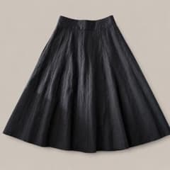 MARGARET HOWELL LIGHT LINEN プリーツスカート 黒 2 - メルカリ