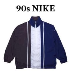 90s NIKE 미친 컬러 원포인트 로고 자수 나일론 재킷