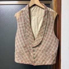 1880s〜 フレンチヴィンテージ ジャガード ベスト アンティークのサムネイル