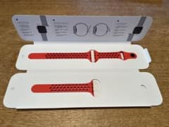 ほぼ未使用品　Apple Watch Nike スポーツバンド　45mm レッドのサムネイル