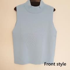 新品【TONAL】小泉里子さん着用＊ミラノリブ ノースリーブ ハイネックニットのサムネイル