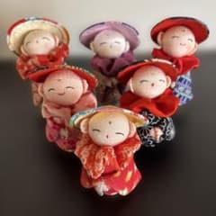 ちりめん細工 お地蔵様 6体セットのサムネイル