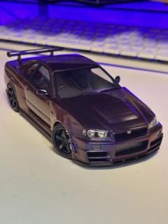 1/24 R34スカイラインGT-R ミッドナイトパープルⅢ プラモデル完成品 ニッサン R34スカイライン GT-R (ミッドナイトパープルIII
