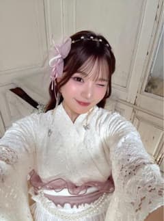 GRL花柄レース浴衣セット　ホワイトのサムネイル