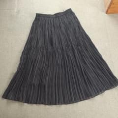 ヒナスタイル ストライプ柄 プリーツロングスカート LLのサムネイル