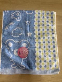 ふわふわ 無撚糸 フェイスタオル　くま柄のサムネイル