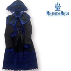 Moi-même-Moitié 燭台エンブレムボンネット　黒×青 燭台エンブレムボンネット | Moi-même-Moitié | ロリータ ゴスロリ