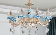 新品★珍しい 水色 陶器 ガラス アンティーク シャンデリア 6灯 新品☆珍しい 水色 陶器 ガラス アンティーク シャンデリア 6灯 - メルカリ