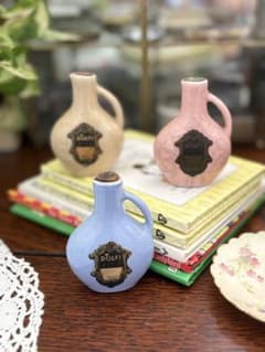 フランス製 DOLFI ヴィンテージ 陶器 ミニチュアボトル 3本セット 空瓶 フランス製 DOLFI ヴィンテージ 陶器 ミニチュアボトル 3本セット 空瓶