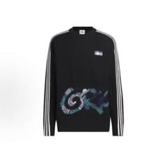 新品XS Adidas スウェットシャツ 長袖ニット ブラック KC0110 新品2XL Adidas スウェットシャツ 長袖ニット ブラック KC0110