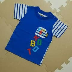 美品 ロボット ボーダー Tシャツ 90のサムネイル