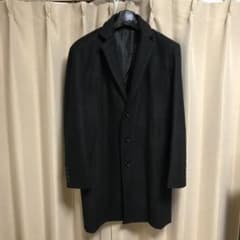 新品　ウールとポリエステルの混合ダークグレー冬コートのサムネイル
