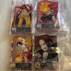ONE PIECE 홀로그램 SR 카드 4장 세트 이치 반 쿠지 액스타