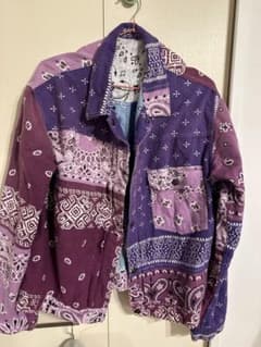 KAPITAL ネル リバーシブルバンダナ 1stジャケット キャピタルパープル KAPITAL ネル リバーシブルバンダナ 1stジャケット キャピタルパープル