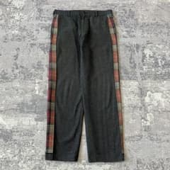 AD2001 コムデギャルソンオム デニムパンツ 濃紺 田中オム archive 田中オム】コムデギャルソンオム デニムパンツ チェック 切り替え