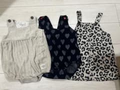 ベビーキッズロンパース80cm SHEIN レオパード柄 サロペット12-18Mのサムネイル