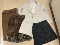 レディース 秋冬 スーツ上下＋スカート3枚 5点セット+おまけのサムネイル