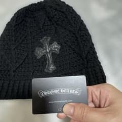 原*様 希少 レア 正規品 クロムハーツ カシミヤ100%ニット帽のサムネイル