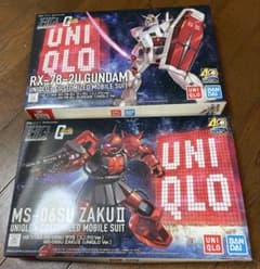 UNIQLO 콜라보 HG RX-78-2 건담 & 자쿠 II