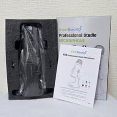卓上マイク ZealSound USB コンデンサーマイク 黒 ブラックのサムネイル