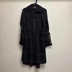 FUNHOUSE ヴィンテージブラックロングコート メンズ ※ボタンの欠品あり 