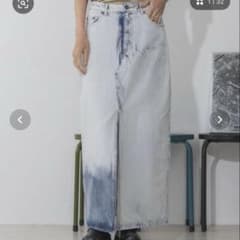 JEANASISフロントスリットデニムナロースカートのサムネイル