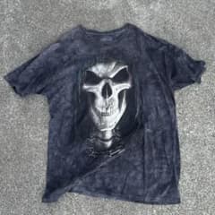 スカルプリント グラフィックTシャツ ダークグレーのサムネイル