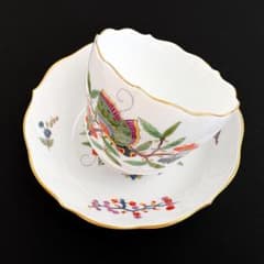 マイセン 金彩 「ポインセチア」 波の戯れ 装飾花瓶 20C 高さ9センチ