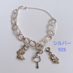 ハローキティ シルバー925ネックレス、ブレスレットを含むチャームセット サンリオ ハローキティ シルバー ブレスレット チャームはシルバー925