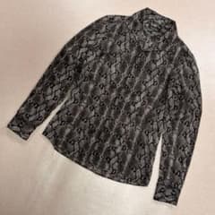 00s Y2K TORNADO MART パイソン ジャガード 開襟シアーシャツ - メルカリ