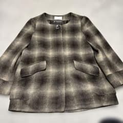 インデックス　INDEX ジャケット　ノーカラー　オンブレチェック