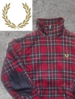 FRED PERRY トラックジャケット チェック 赤 藤井フミヤ 着用 美品 
