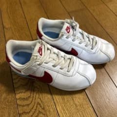 NIKE ナイキ コルテッツ イージーオン スニーカー キッズ 19.0 白 赤のサムネイル