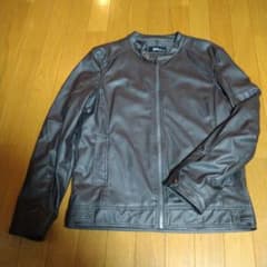 ブラウンフェイクレザージャケット
