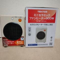 TEKNOS セラミックファンヒーター TS-301 300Wのサムネイル