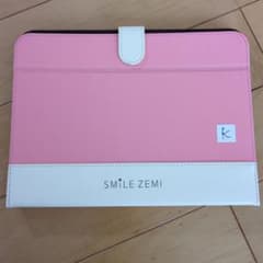 SMILE ZEMI タブレットケース ピンク ホワイトのサムネイル