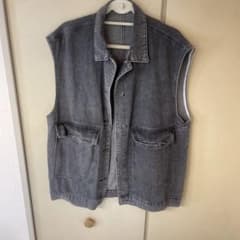 デニムベスト ノースリーブジャケット グレーのサムネイル