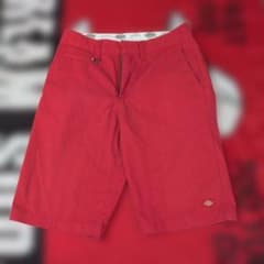 Dickies メンズ ハーフパンツ レッドのサムネイル